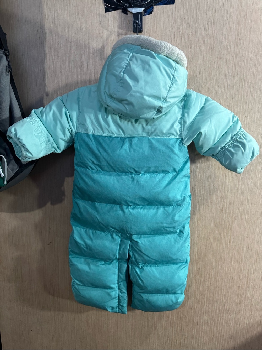 Infant Columbia Aqua Blue Insulated One-Piece Sherpa Lined Snow Suit 6-12 Months - Picture 3 of 4